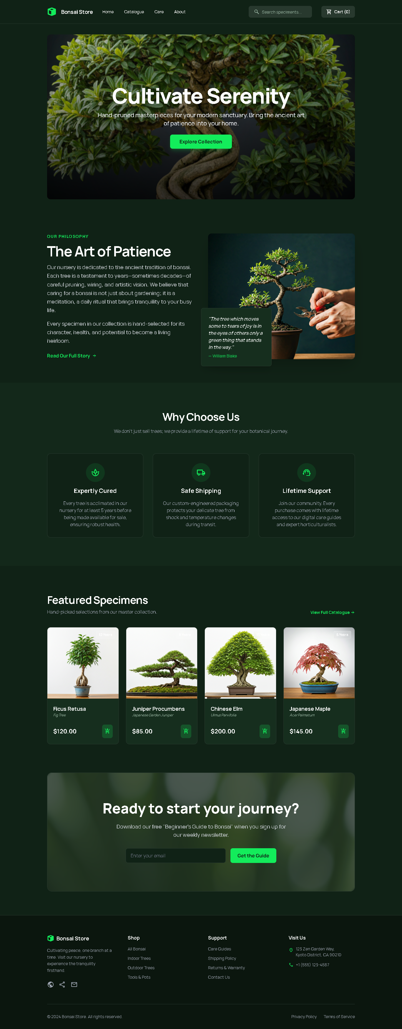 Bonsai Store Web UI